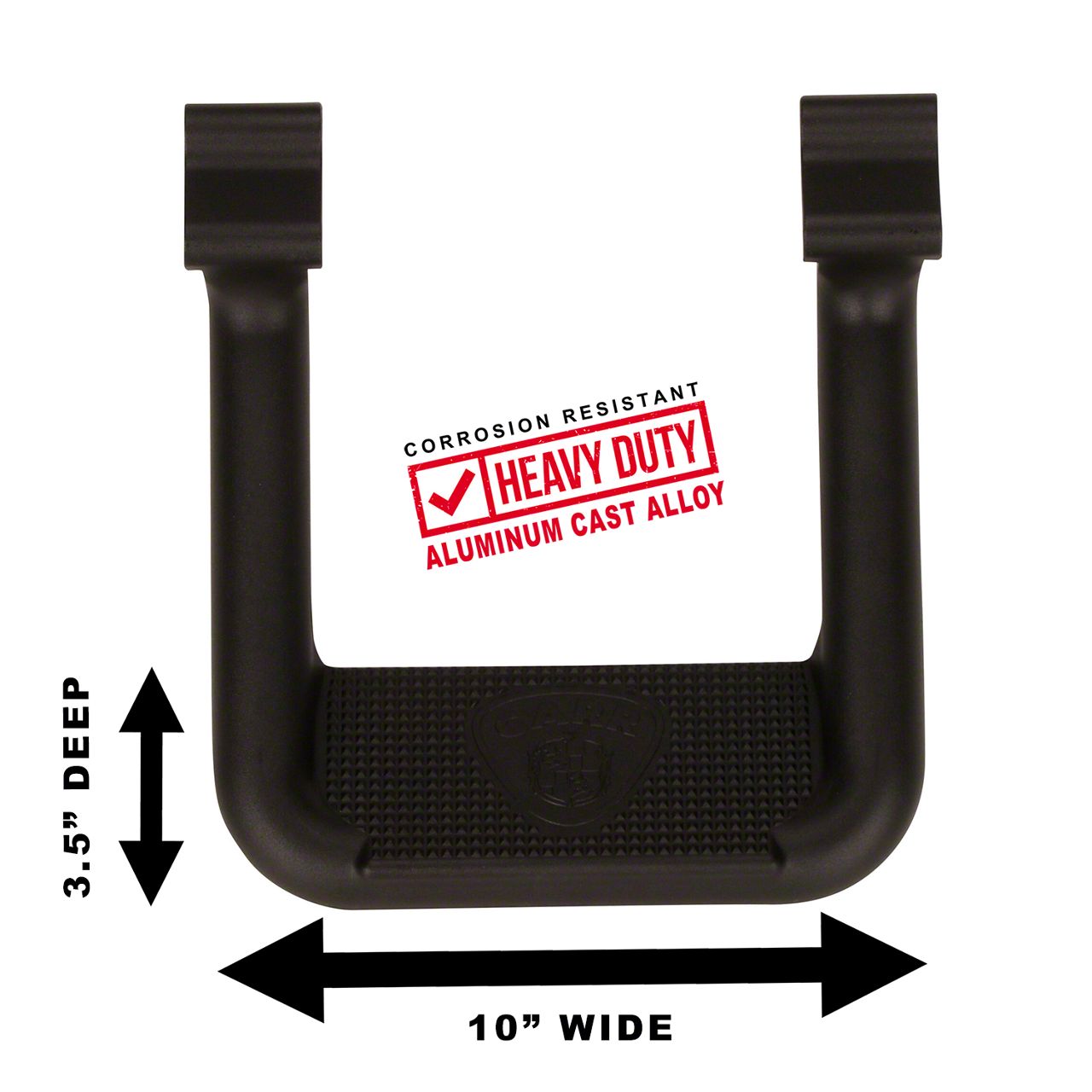Carr Hoop II Steps; Black; Pair (18-23 Jeep Wrangler JL)