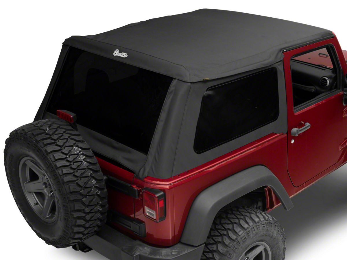 Bestop Jeep Wrangler Trektop NX Soft Top; Black Diamond 56852-35 (07-18 Jeep  Wrangler JK 2-Door) - Free Shipping