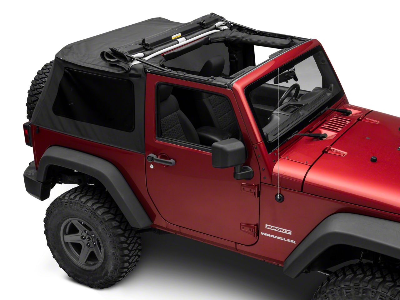 Bestop Jeep Wrangler Trektop NX Soft Top; Black Diamond 56852-35 (07-18 Jeep  Wrangler JK 2-Door) Free Shipping