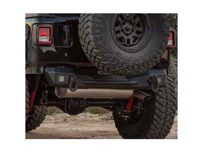 Rockline Low Profile Body Mount Spare Tire Carrier; Textured Black (18-24 Jeep Wrangler JL)