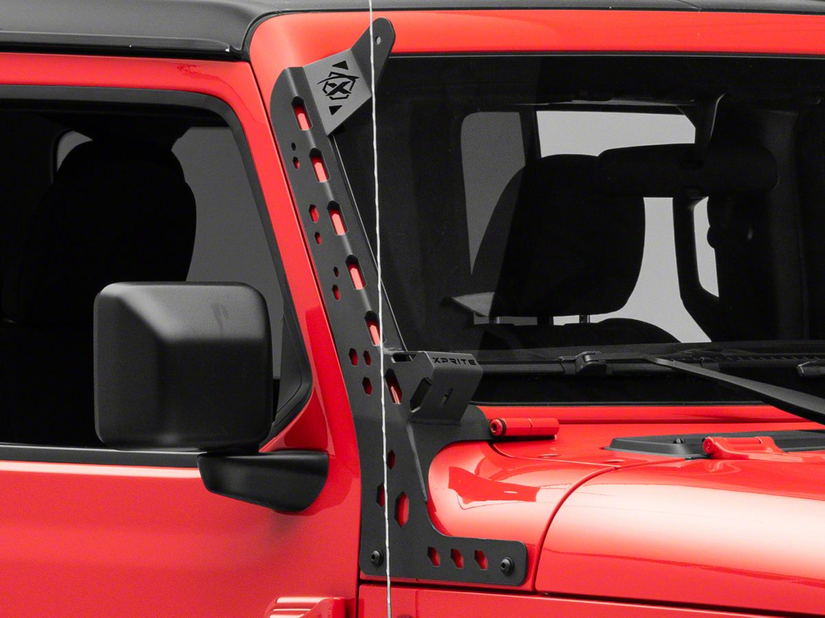 Jeep Wrangler Prevail Series Mounting Brackets with Upper and Lower Light  Mounts (18-23 Jeep Wrangler JL) - Free Shipping