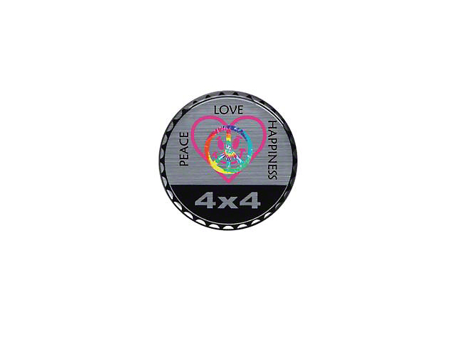 Peace, Love, Happiness Rated Badge (Universal; Some Adaptation May Be Required)