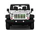 Under The Sun Inserts Grille Insert; Black and Green Thin Red Line (07-18 Jeep Wrangler JK)