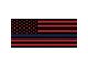 Under The Sun Inserts Grille Insert; Black and Red Thin Blue Line (07-18 Jeep Wrangler JK)