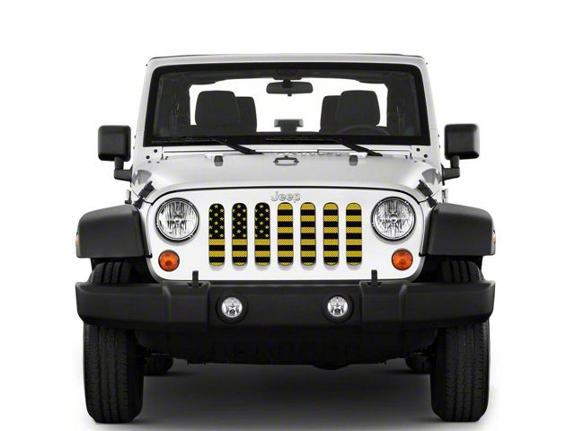 Under The Sun Inserts Grille Insert; Black and Yellow (07-18 Jeep Wrangler JK)