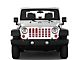Under The Sun Inserts Grille Insert; Distressed White and Red (07-18 Jeep Wrangler JK)