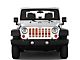 Under The Sun Inserts Grille Insert; White and Orange Thin Red Line (07-18 Jeep Wrangler JK)