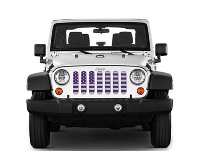 Under The Sun Inserts Grille Insert; White and Purple (07-18 Jeep Wrangler JK)