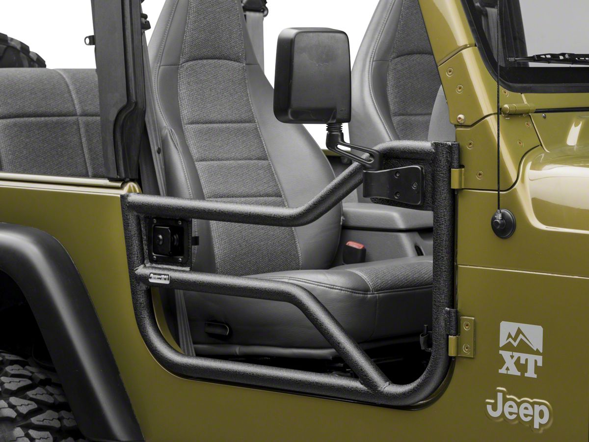 Rugged Ridge Tube Doors Textured Black 97 06 Jeep Wrangler Tj