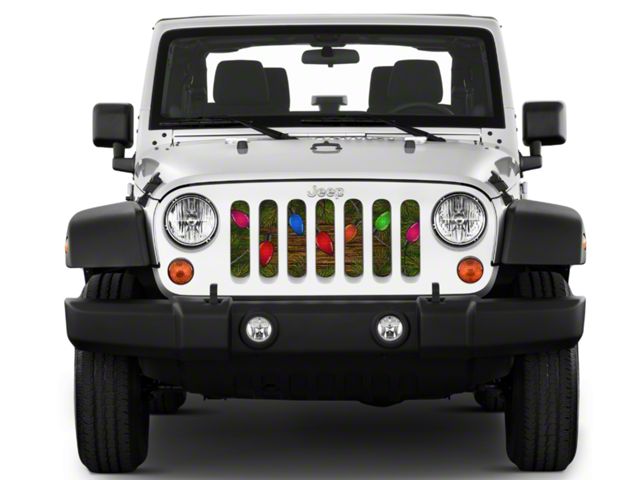 Under The Sun Inserts Grille Insert; Holiday Lights (18-23 Jeep Wrangler JL w/o TrailCam; 2024 Jeep Wrangler JL Sport)