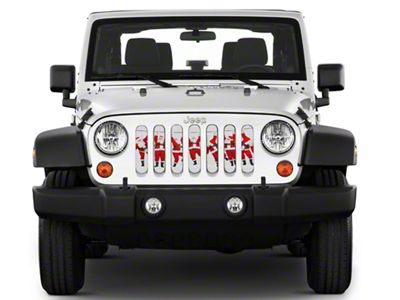 Under The Sun Inserts Grille Insert; Santas On A Wire (18-23 Jeep Wrangler JL w/o TrailCam; 2024 Jeep Wrangler JL Sport)