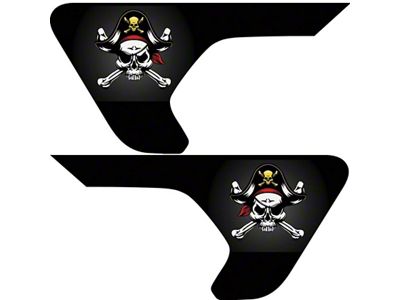 Under The Sun Inserts Fender Vent Decals; Jolly Roger (20-24 Jeep Gladiator JT)