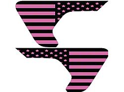 Under The Sun Inserts Fender Vent Decals; Pink Old Glory (18-23 Jeep Wrangler JL)