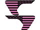 Under The Sun Inserts Fender Vent Decals; Pink Old Glory (18-24 Jeep Wrangler JL)