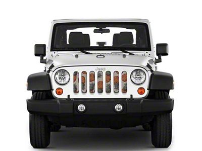 Under The Sun Inserts Grille Insert; Pineapple (20-23 Jeep Gladiator JT w/o TrailCam; 2024 Jeep Gladiator JT Sport)