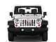 Under The Sun Inserts Grille Insert; Scary Skull Clown (18-23 Jeep Wrangler JL w/o TrailCam; 2024 Jeep Wrangler JL Sport)