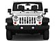 Under The Sun Inserts Grille Insert; Skull Face with Orange Eyes (20-23 Jeep Gladiator JT w/o TrailCam; 2024 Jeep Gladiator JT Sport)