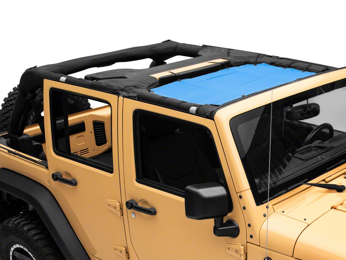 RedRock Jeep Wrangler Mesh Sun Shade; Front; Blue J156704 (07-18 Jeep  Wrangler JK) - Free Shipping