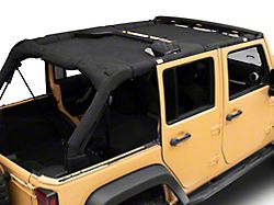 RedRock Mesh Sun Shade; Front and Rear; Black (07-18 Jeep Wrangler JK 4-Door)