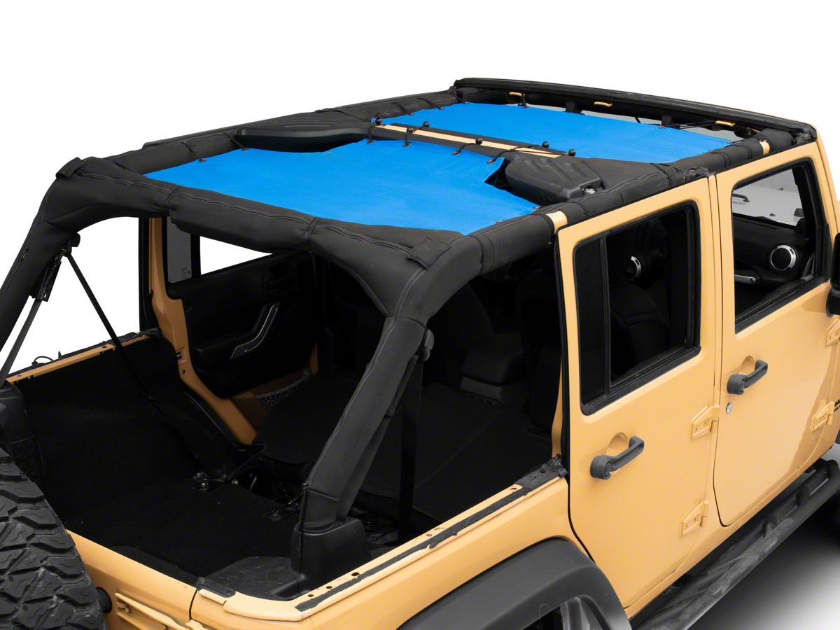 RedRock Jeep Wrangler Mesh Sun Shade; Front and Rear; Blue J156707 (07-18 Jeep  Wrangler JK 4-Door) - Free Shipping