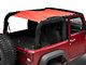 RedRock Full Length Mesh Sun Shade; Red (07-18 Jeep Wrangler JK 2-Door)