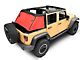 RedRock Mesh Wrap-Around Cargo Shade; Red (07-18 Jeep Wrangler JK 4-Door)