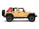 RedRock Mesh Wrap-Around Cargo Shade; Red (07-18 Jeep Wrangler JK 4-Door)