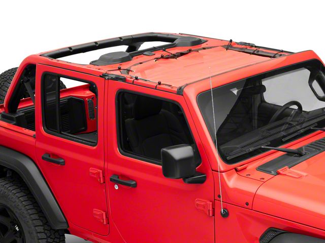 RedRock Mesh Sun Shade; Front; Red (18-24 Jeep Wrangler JL)