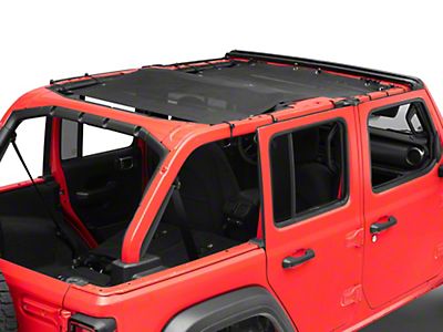 Jeep Wrangler Sunshade Mesh Top Cover for JL 4-Door Front Face bestaoo Polyester Top Cover Provides UV Sun Protection for JL Wrangler 2018 
