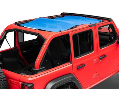 RedRock Full Length Mesh Sun Shade; Blue (18-24 Jeep Wrangler JL)