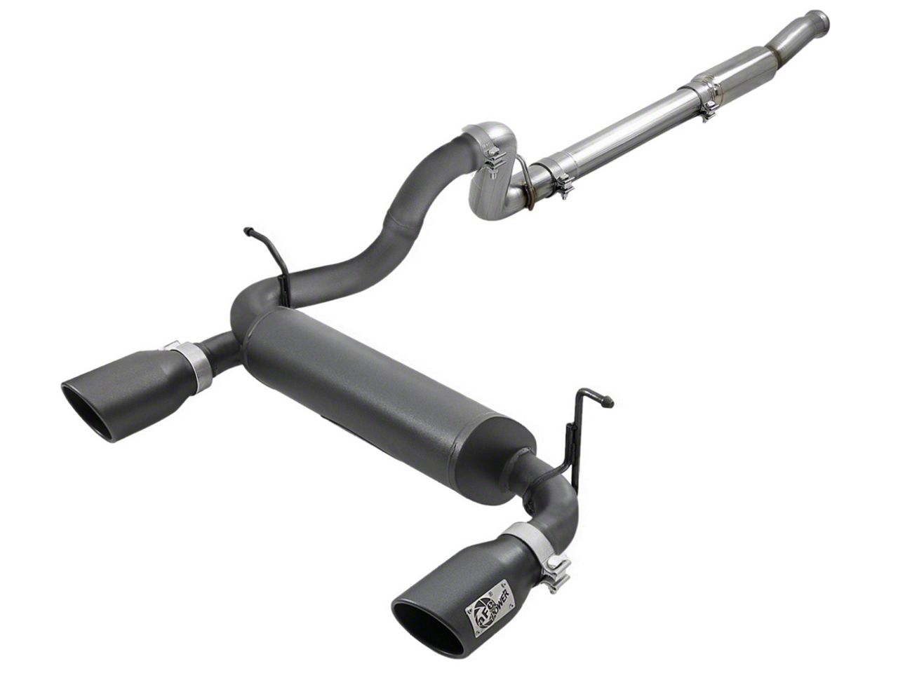 AFE Jeep Wrangler Rebel Series 2.50-Inch Cat-Back Exhaust System With ...