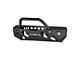 TrailChaser Aluminum Mid-Width Front Bumper with Center Brush Guard and LED Lights; Textured Black (18-24 Jeep Wrangler JL)