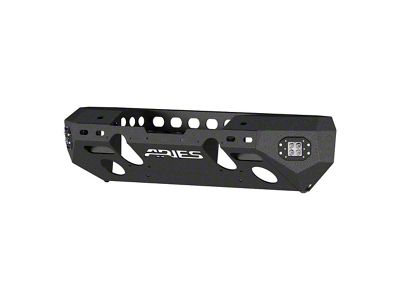 TrailChaser Aluminum Mid-Width Front Bumper with LED Lights; Textured Black (18-24 Jeep Wrangler JL)