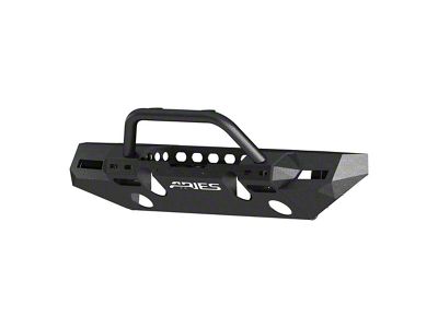 TrailChaser Steel Full Width Front Bumper with Center Brush Guard; Textured Black (20-24 Jeep Gladiator JT)