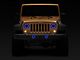 7-Inch LED Headlights and 4-Inch LED Fog Lights with ColorSMART RGB; Black Housing; Clear Lens (97-18 Jeep Wrangler TJ & JK)