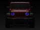 9-Inch Adjustable Angle Beam Headlights with X-HALO RGB DRL; Black Housing; Clear Lens (18-24 Jeep Wrangler JL)