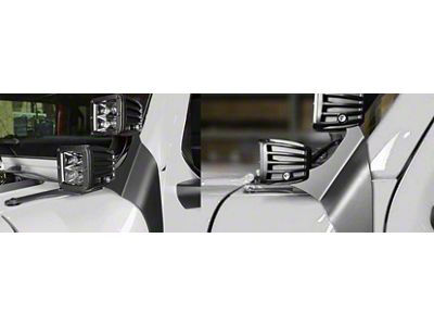 Complete Quad Cube Light Pillar Kit (18-24 Jeep Wrangler JL, Excluding 4xe)