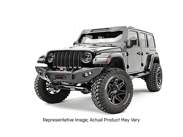 Fab Fours Lifestyle Winch Front Bumper; Bare Steel (18-23 Jeep Wrangler JL)