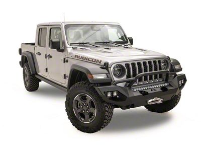 Fab Fours Matrix Front Bumper with Pre-Runner Guard; Bare Steel (18-24 Jeep Wrangler JL)