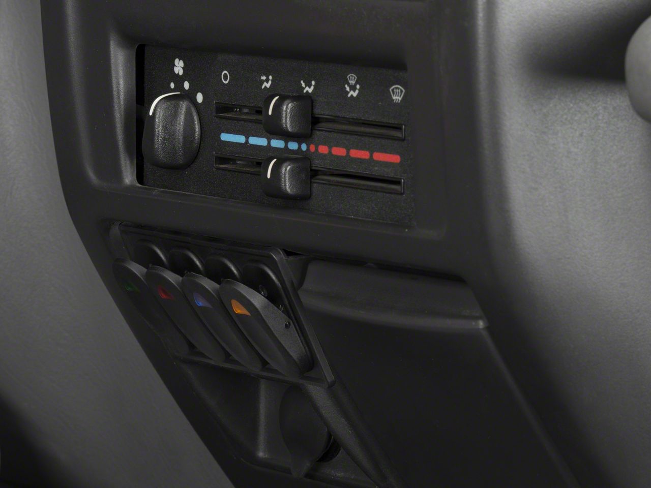 Rugged Ridge Jeep Wrangler Rocker Switch Housing Kit; 8Pieces 17235.89