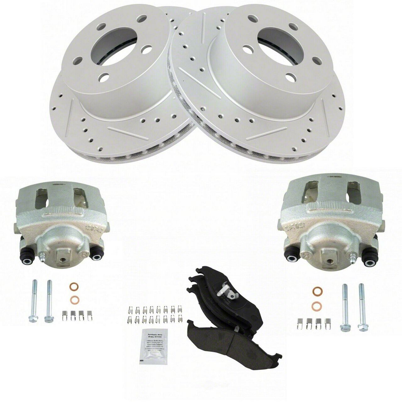 Jeep Wrangler Ceramic Performance Brake Rotor, Pad and Caliper Kit