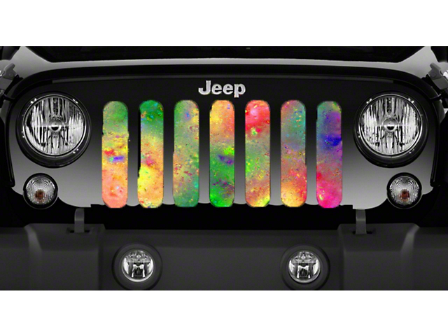 Grille Insert; Abstract of Colors (76-86 Jeep CJ5 & CJ7)