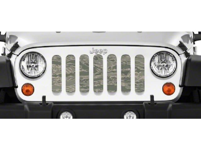 Grille Insert; Air Force Tiger Stripe (18-24 Jeep Wrangler JL w/o TrailCam)