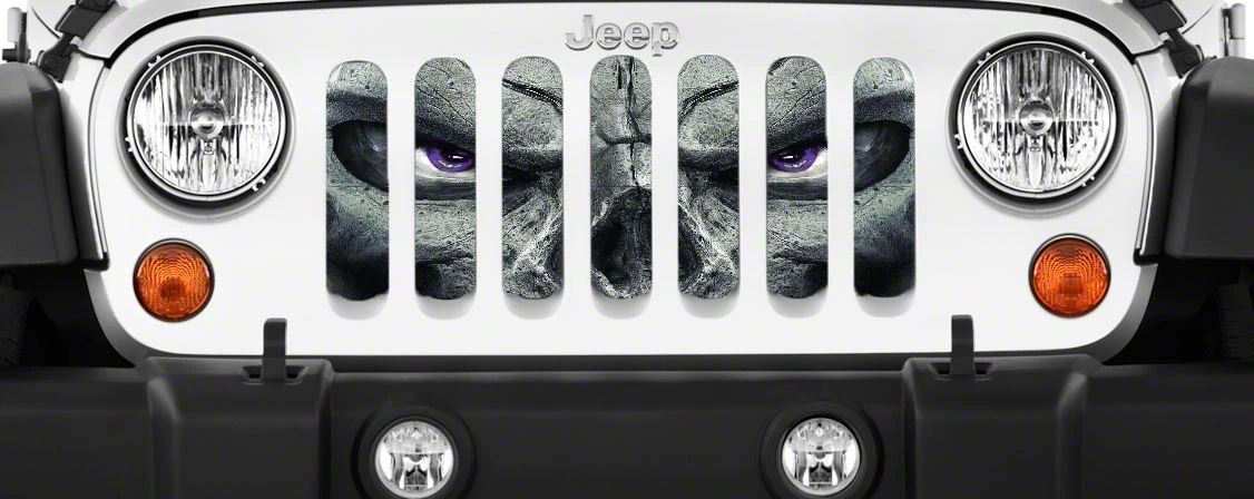 Grille Insert; Always Watching Purple Eyes (18-23 Jeep Wrangler JL w/o TrailCam)