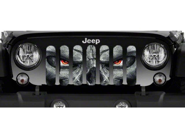 Grille Insert; Always Watching Red Eyes (18-24 Jeep Wrangler JL w/o TrailCam)