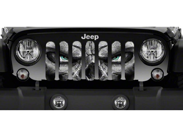 Grille Insert; Always Watching Teal Eyes (76-86 Jeep CJ5 & CJ7)