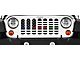 Grille Insert; American Black and White Back the Blue, Fire Department and Military (07-18 Jeep Wrangler JK)