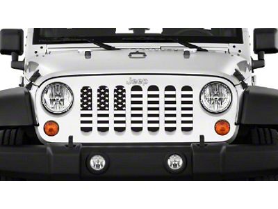Grille Insert; American Black and White Flag (20-24 Jeep Gladiator JT)