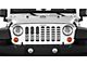 Grille Insert; American Black and White Flag (87-95 Jeep Wrangler YJ)