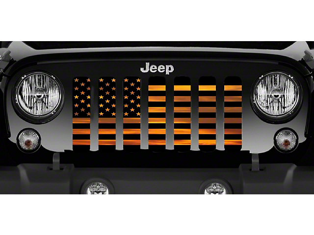 Grille Insert; American Orange Haze Flag (20-23 Jeep Gladiator JT)